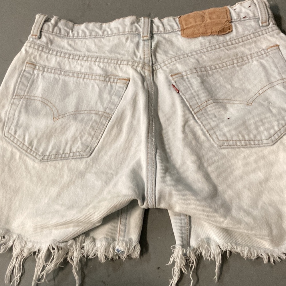 Light Washed Button Levi Cut Offs - image 2